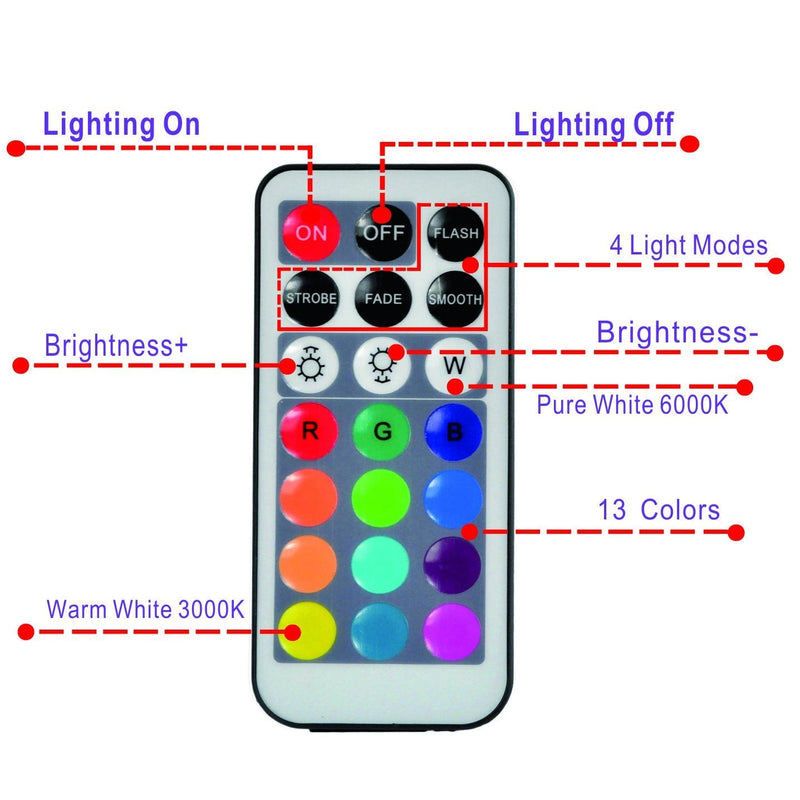 Paper Lantern Lights Battery Operated Remote Hanging Led Lantern Lights with Hook Super Bright RGB White Warm White 15 Days Standby, 36 hours Constant On for Lantern Tent Lighting(10 lights+2 remotes) Multi Color Ultra bright - NewNest Australia