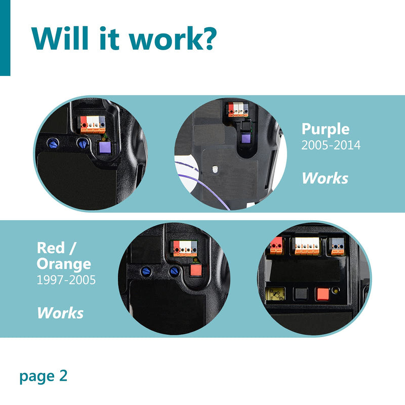 Solidremote 2 Replacement for LiftMaster Chamberlain Craftsman 371LM 373LM Keychain Garage Door Opener Remote, 2005-Current Purple Learn Button (L-Keychain-1) Keychain Type 1 - NewNest Australia
