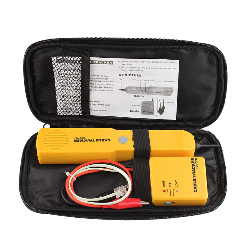 Electrical Wire Tracer Circuit Tester w/Tone Generator & Probe Kit, Cable Signal Locator Tester, Test Circuit Continuity, Network Telephone Line, Automotive Circuit Identify Tools w/Clips & RJ11 Plug - NewNest Australia