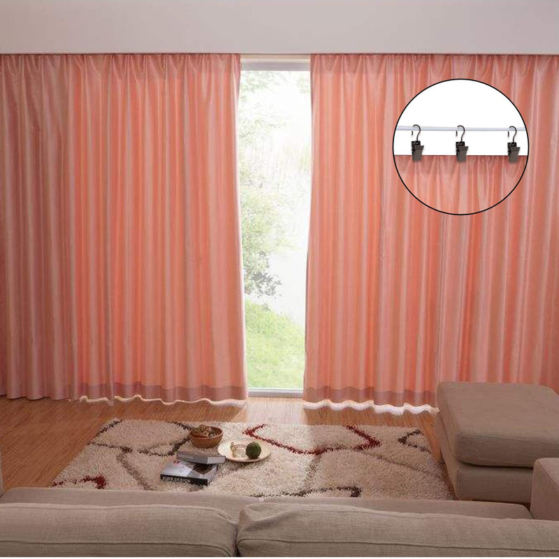 GUKBIAY Curtain Wire 6 Meter Wall Decor Picture Hanging Kit with 10 Curtain Clips 10 Pairs of Screw Eyes and Hooks for Net Curtain Rods - NewNest Australia