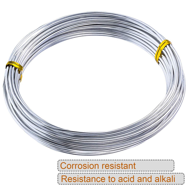 Silver Aluminum Wire Metal Craft Wire 3mm Diameter (9 Gauge), 10 M (32.8 feet), Bendable and Flexible Floral Armature Wire for DIY Arts and Craft Projects by STARVAST - NewNest Australia