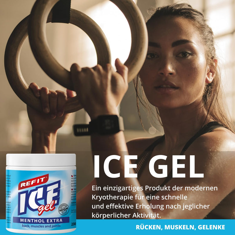 Refit Ice Gel Menthol Extra XXL 500 ml - Extra pain gel - high menthol content - extra cooling - suitable for leisure and professional sports - for regeneration and relaxation - unique formula 500 ml (pack of 1) - NewNest Australia