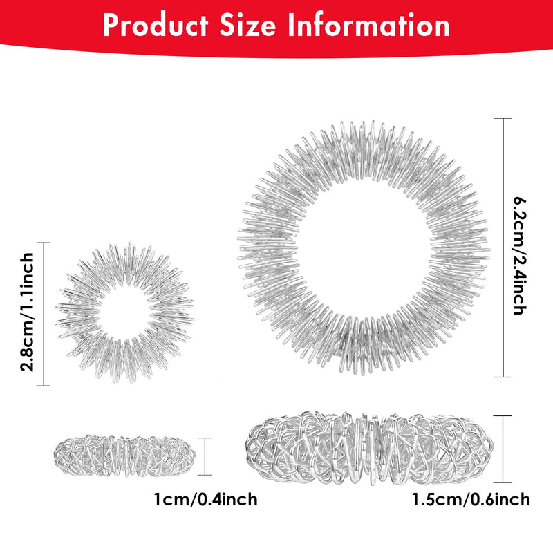 Prasacco 10 Pcs Spiky Sensory Finger Rings Acupressure Rings Sensory Finger Rings Set Wrist Massage Bracelets Fidget Sensory Toys Silent Stress Reducer and Massager - NewNest Australia