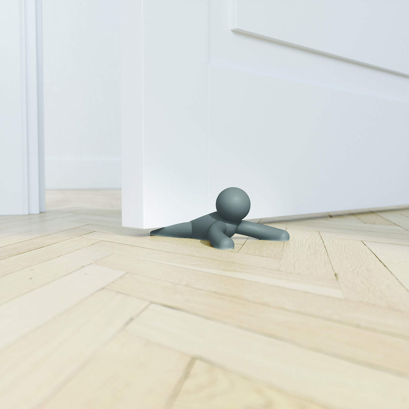 Umbra Buddy Door Stop, Heavy-Duty and Flexible, Soft-Touch Finish, Protects Your Floors, Set of 2, Grey, 2 Count,1013767-149,Gray - NewNest Australia