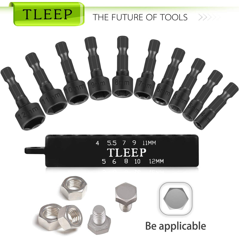 TLEEP 20 x Power Nut Driver Set for Impact Drill, 1/4” Hex Head Drill Bit Set SAE and Metric Screwdriver Socket Set, Chrome Vanadium Steel, Quick Change Chuck Socket Wrench Screw Impact Nutsetter 20 Drill Bits - NewNest Australia