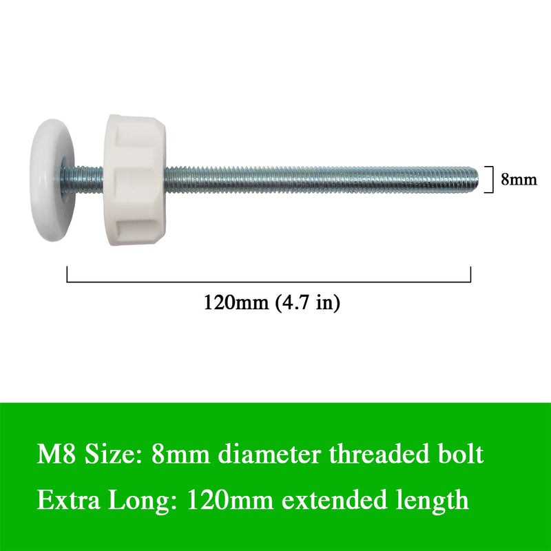 Baby Gate Guru Extra Long M8 (8mm) Spindle Rods for Pressure Mounted Baby and Pet Safety Gates 4 Pack Replacement Set (8mm, White) M8 (8mm) - NewNest Australia