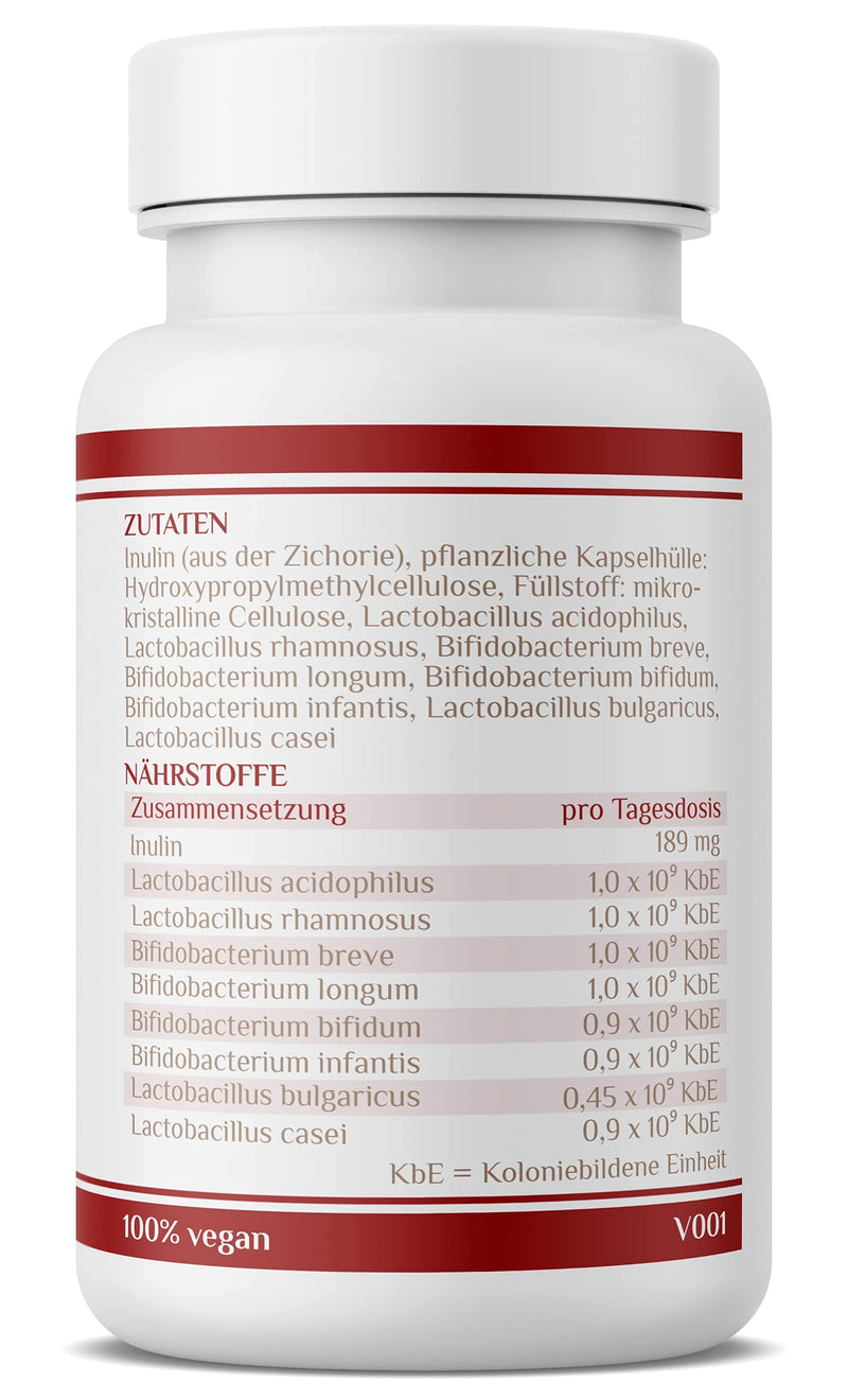 Vitaconcept Culture Complex With Inulin I 100 Gastro-Resistant Capsules I The Main Bacterial Strains Microencapsulated With Lactobacillus & Bifidobacterium I Made In Germany (100 Caspels) - NewNest Australia
