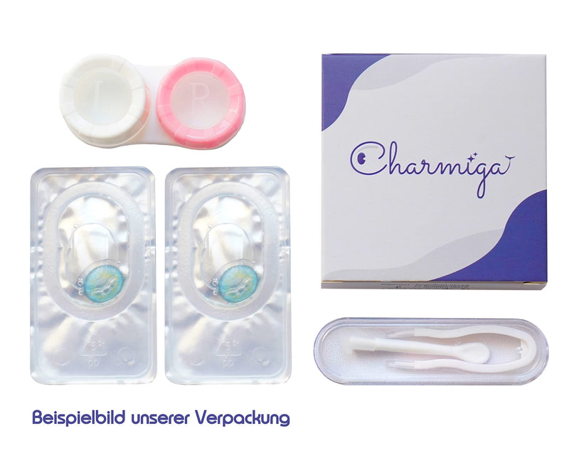 Contact Lenses Colored Gray | Gray Annual Lenses Without Prescription | Halloween Vampire Anime Cosplay | Pack Of 2 Soft Color Lenses + Container, Tweezers, Insertion Aid | Strong Opaque | Charmiga - NewNest Australia