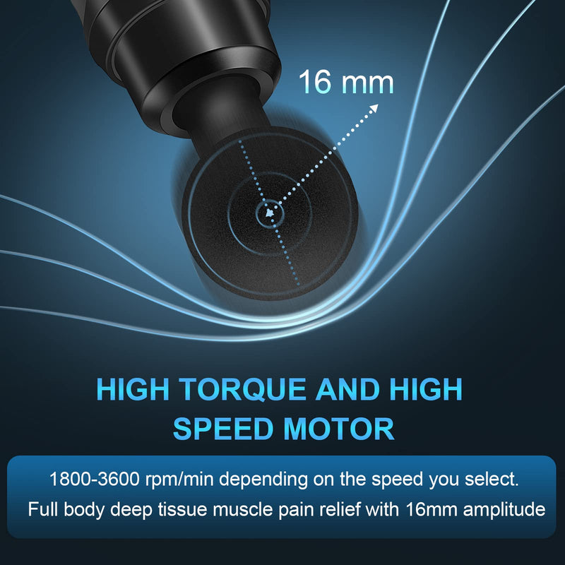 Massage Gun, Muscle Percussion Massager With 30 Speeds, Quiet Hand Massager, Massage Gun With Lcd Touch Screen, 10 Heads, Massage Gun For Shoulder, Body, Back, Relaxation (1) - NewNest Australia