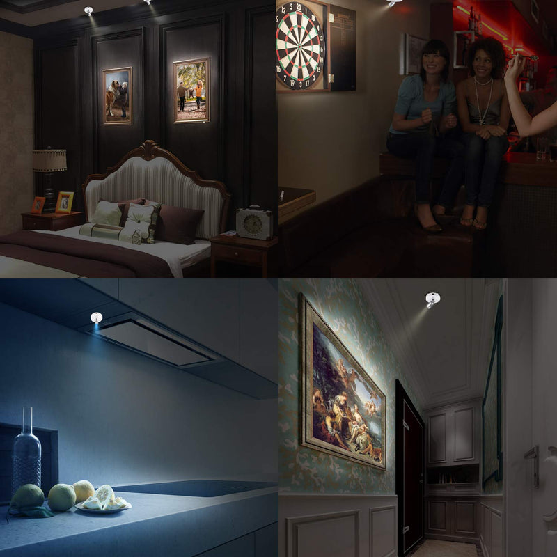 BIGMONAT Wireless Accent Spotlight Indoor for Pictures Light on Walls Battery Operation,Mini LED Spotlight with Remote for Art Paintings 12 Color Changing,Dart Board Light with Rotate Head 1pack - NewNest Australia