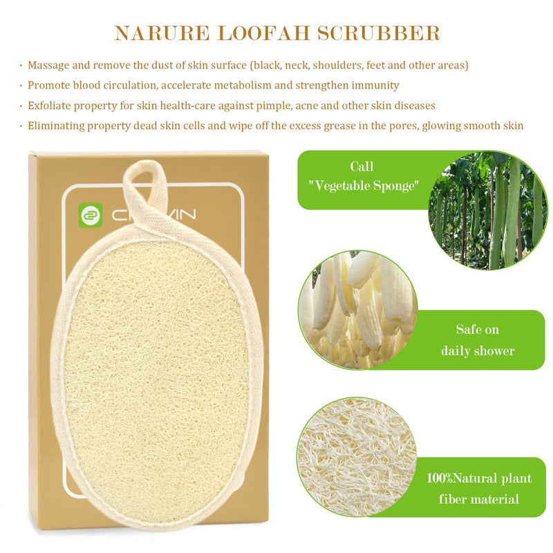 Crovin Loofah Pads - Exfoliating Loofah Body Scrubber 100% Natural Bath Sponge for Men and Women’s SPA - 6 Packs Gifts Luffa Package,Perfect for Bath Shower - NewNest Australia