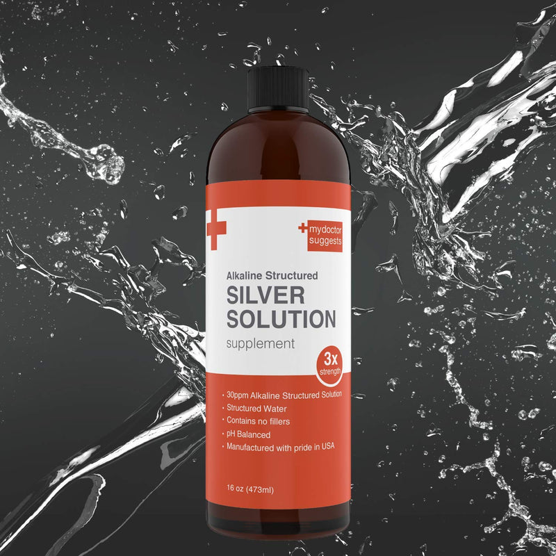 My Doctor Suggests Structured Colloidal Silver Liquid Solution 30ppm Mineral Alkaline 16 Oz- Immune Support Supplement - NewNest Australia
