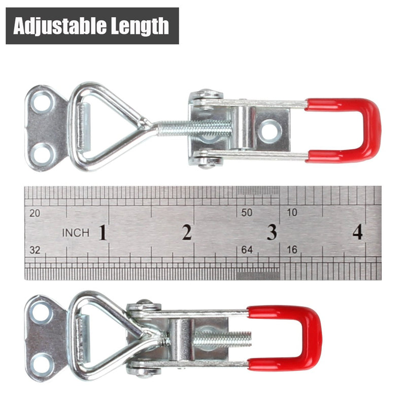 Eliseo Adjustable Toggle Clamp, 6Pack 360lbs Holding Capacity Heavy Duty 4001 Style Toggle Latch Hasp Clamp for Door, Box Case Trunk, Smoker Lid, Jig. Quick Release Pull Latch, Sturdy Metal Draw Latch - NewNest Australia