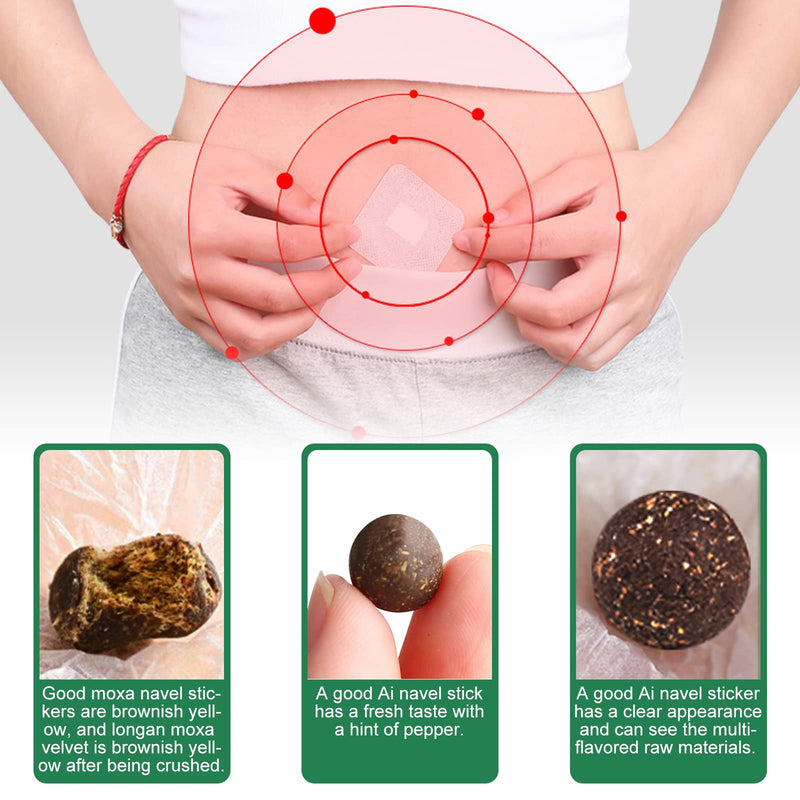 40 Pieces/Box Wormwood Belly Patch, Mugwort Navel Stickers, Moxibustion Belly Button Patch, 100% Natural Herbal Device Belly Pellets Waist Patch For Men And Women - NewNest Australia