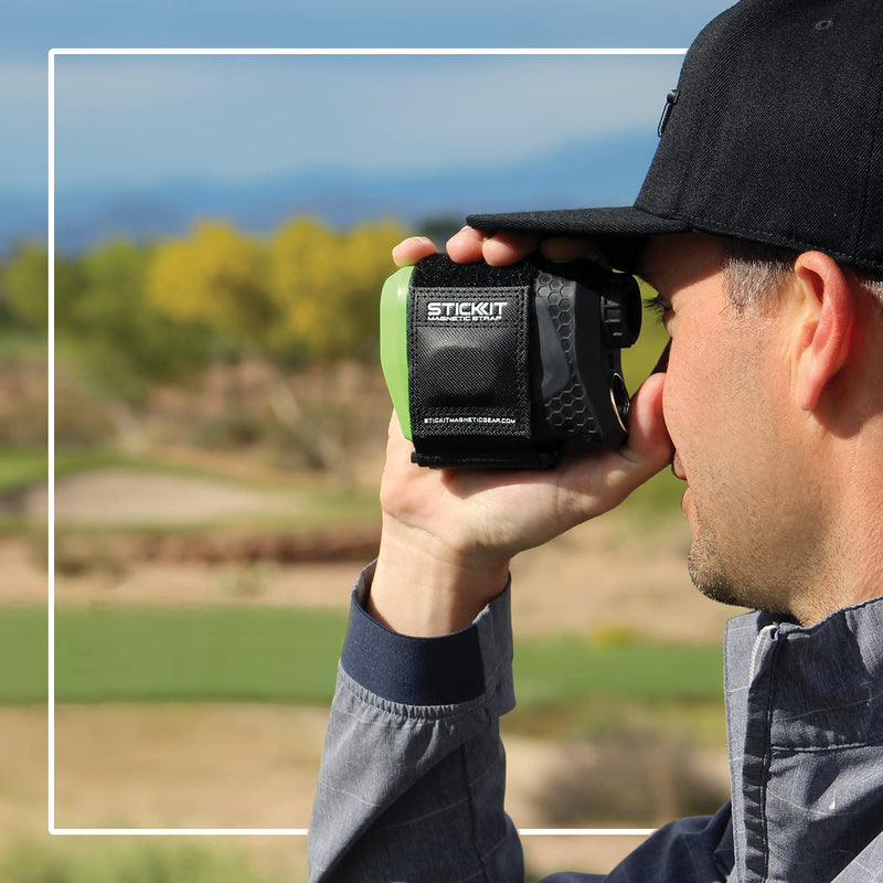 STICKIT Magnetic Rangefinder Strap | Strong Magnet Securely Holds to Golf Carts and Golf Clubs for Easy Access | Slim, Form Fitting, Size Adjustable Gen3 Grey - NewNest Australia