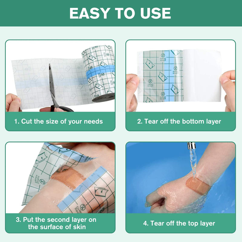 Dyroe Shower Plaster Waterproof Plaster Large Roll Tattoo Film Healing 15 Cm X 3 M Waterproof Transparent Bandage Second Skin Medical Tape For Sports, Showers - NewNest Australia