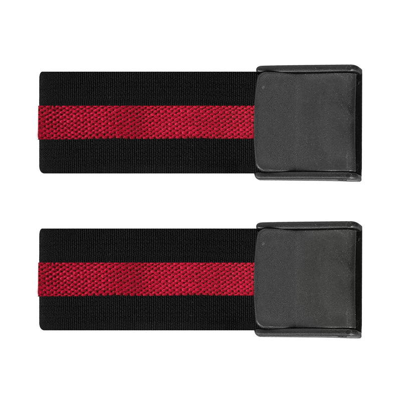 Occlusion Training Bands Blood Flow Restriction Exercise Quick Wraps Arms Leg Squats Durable Elastic Straps Heavy Duty Buckle Release Muscle Building Thigh Fitness Black / Red - NewNest Australia