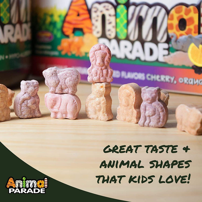 NaturesPlus Animal Parade Children’s Multivitamin Assorted Flavours - Plant Based, All Natural Multivitamin for Kids - Vitamin C, Zinc, Methyl Bs, D3 - Gluten Free, Vegan - 180 Chewable Tablets - NewNest Australia