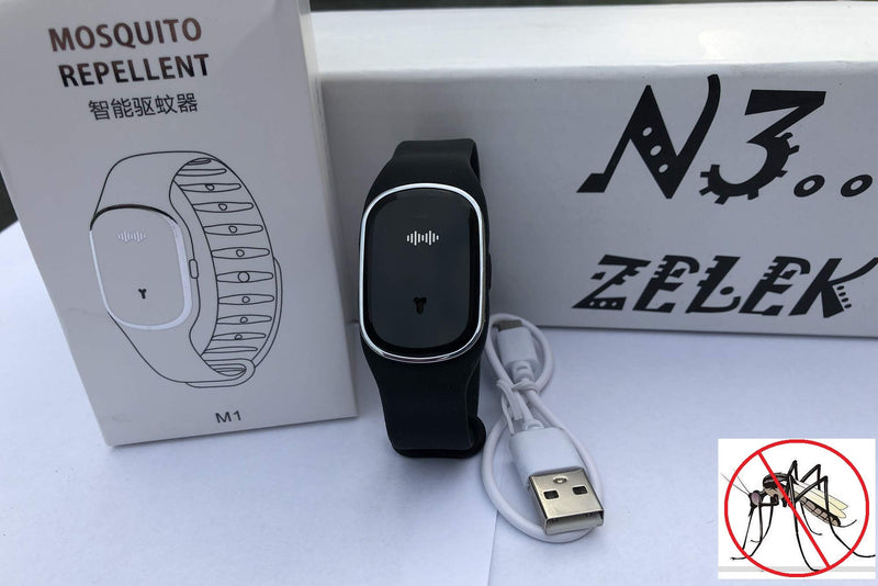 N3 ZELEK Mosquito Repellent Bracelet Mosquito Bands NEWEST CHIP Insect Repellent Bands Ultrasonic Pest Repeller Wrist Band Pest Control Repellent Bracelet Anti Mosquito Wristband Smart Insect Watch Black - NewNest Australia