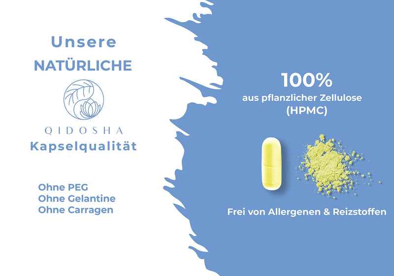 QIDOSHA® Quercetin capsules, high dosage, TEST WINNER 02/23*, 120 pieces/glass, 500 mg of pure quercetin per capsule, quercetin quantity tested by an external laboratory, German glass production (120 capsules) - NewNest Australia