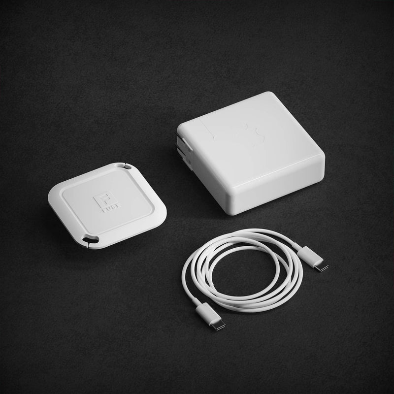 Fuse Reel The Side Kick Collapsible Charger Organizer and Travel Accessory Compatible with MacBook and PC Charging Cords and Adapter Cable Management White - NewNest Australia