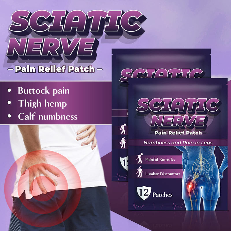 60 Sheets Sciatic Nerve Pain Reducing Patch, Pain Relief Patches, Fast-Acting Patches, Elastic Fabric Multifuntcional Release Muscle Patch, Sciatica Patch Sciatica Patch Relieve Health Care - NewNest Australia