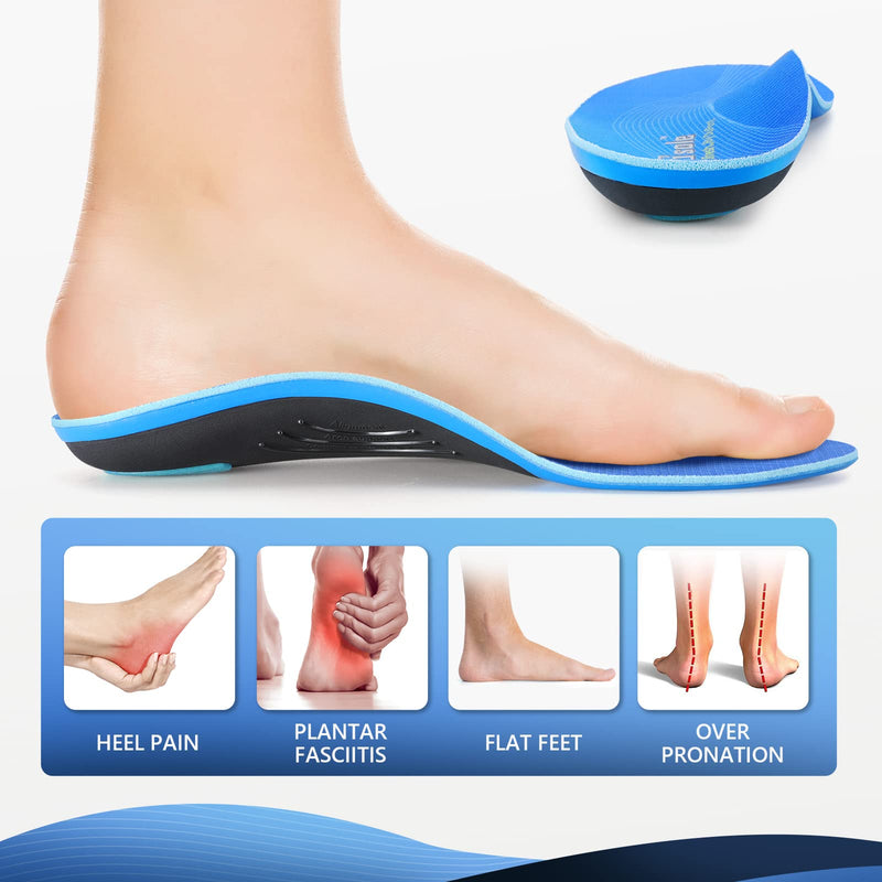 PCSsole Heavy Duty Arch Support Insoles, 210+lbs Plantar Fasciitis Orthotic Insoles, Relieve Flat Feet, Forefoot Pain, Heel Pain and Pronation for Men/Women Work Shoe Insole. S:Women(6-7.5)26cm - NewNest Australia