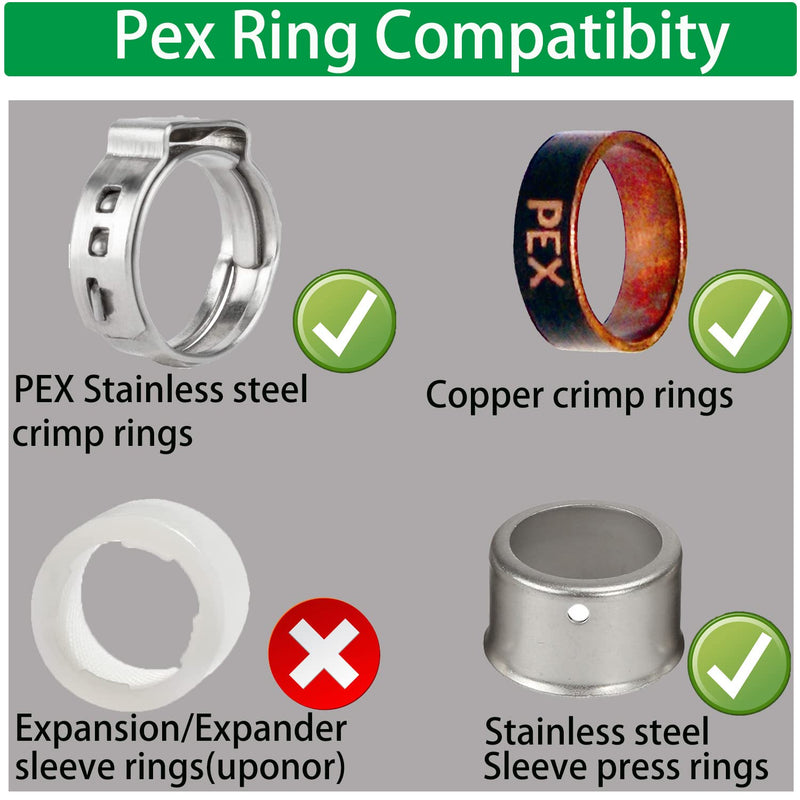 WHK Pex Adapters 1/2 inch X 1/2 inch Tubing Fittings Pipe Female NPT Swivel adapter Brass Crimp Fitting - LEAD FREE(10Packs) - NewNest Australia