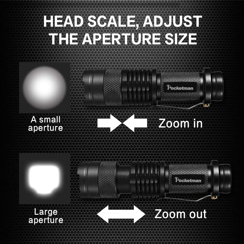 10 Pack Mini Flashlights Small LED Flashlight 300 Lumen Portable Tactical Zoomable Pocket Torch Lantern Adjustable Focus Light for Kids Child Camping Emergency Travel Hiking Torch Light - NewNest Australia