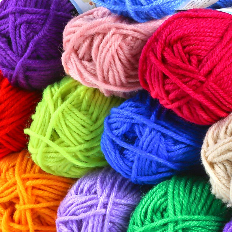 Pllieay 60 Pieces Mesh Plastic Canvas Kit Including 6 Shapes 3 Inch Clear Plastic Canvas, 12 Colors Acrylic Yarn and Tools for Embroidery Plastic Canvas Craft, Knit and Crochet Projects - NewNest Australia
