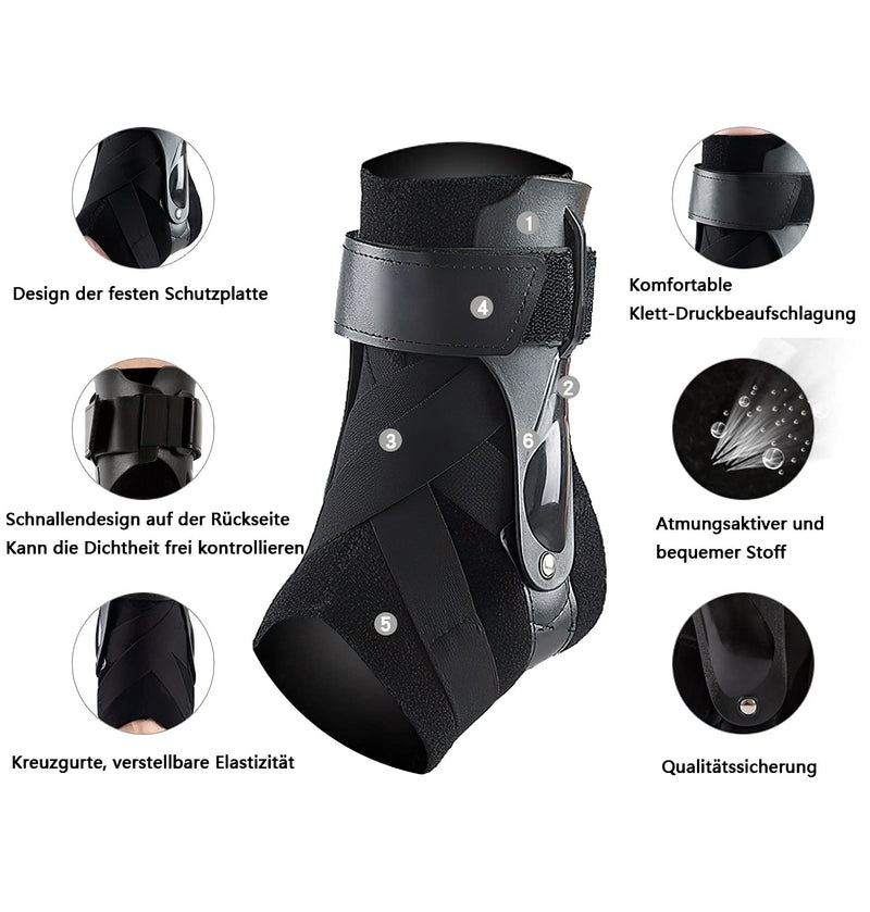 Ankle Brace, Adjustable Foot Brace, Ankle Support with PE Board, Strong Stabilization, Ankle Brace with Velcro Fastening, for Men and Women, Ankle Pain (M) - NewNest Australia