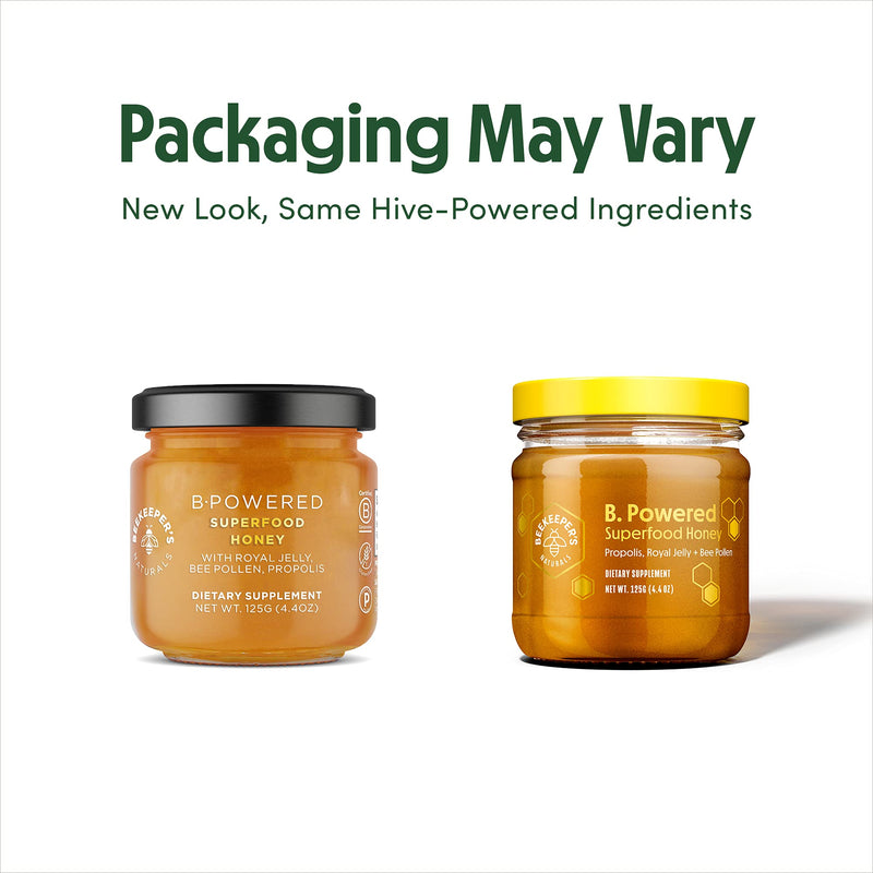 BEEKEEPER'S NATURALS B.Powered - Fuel Your Body & Mind, Helps with Immune Support, Mental Clarity, Enhanced Energy & Athletic performance - Propolis, Royal Jelly, Bee Pollen, Honey (4.4 oz) 4.4 Oz - NewNest Australia