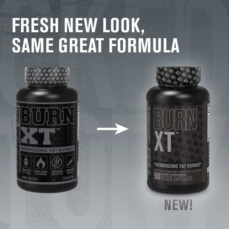 Burn XT Black Thermogenic Fat Burner - Weight Loss Supplement, Appetite Suppressant, Nootropic Energy Booster W/TeaCrine - Premium Acetyl L-Carnitine, Green Tea Extract, Capsimax - 90 Veg Diet Pills - NewNest Australia