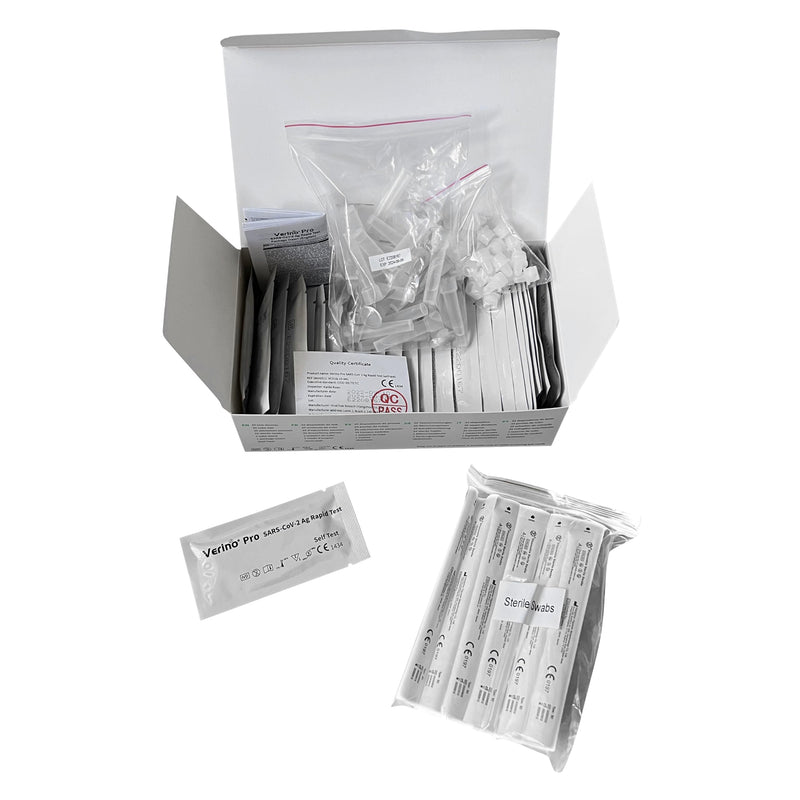 25x Verino Pro Corona SARS-CoV-19 Nasal Antigen Fast Lay Smear Self Test | CE 1434 - NewNest Australia