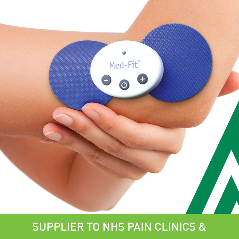 Med-Fit TENS Electrodes - Premium Quality 60mm Round Stud Replacement Electrode Pads for TENS Machines and Muscle stimulators – Pack of 8 TENS Unit Pads in Total CE Approved - NewNest Australia