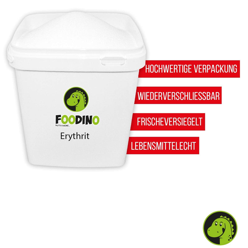 Erythritol Erythritol in a bucket sugar substitute sweetener calorie-free without genetic engineering natural sugar alternative easily soluble 5kg tooth-friendly 70% sweetening power of sugar suitable for diabetics Foodino - NewNest Australia