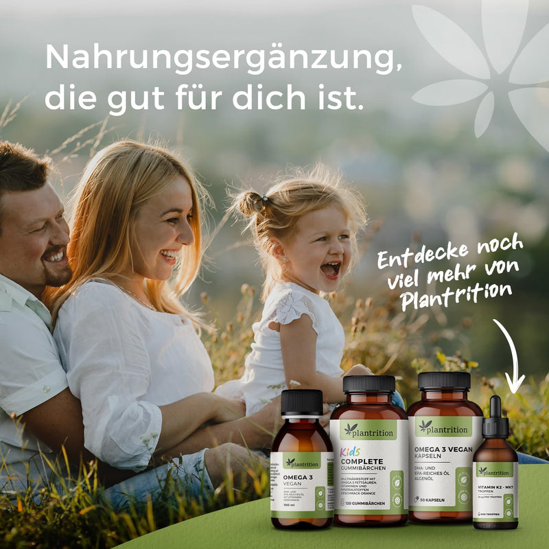 plantrition Vitamin K2 Mk7 Drops Vegan (100 µg per serving) 600 drops of Vitamin K2 Oil Natural Menaquinone MK-7 99% All-Trans K2Vital 1 bottle (20ml) - NewNest Australia