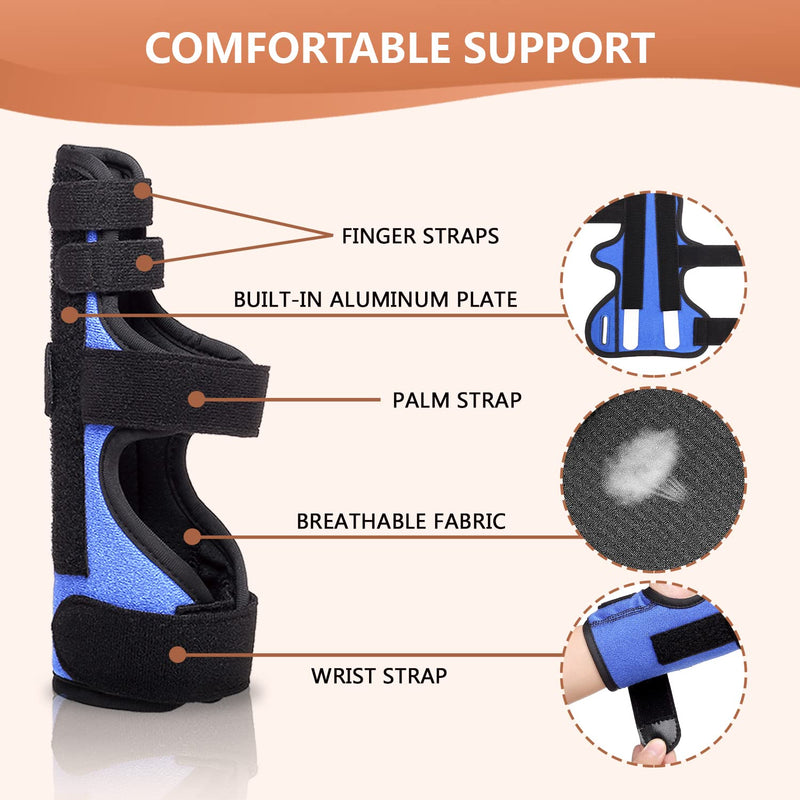 Scurnhau Pinky Finger Splint, Adjustable 4th or 5th Metacarpal Splint Hand Brace for Boxer’s Fracture, Broken Fingers, Arthritis, Tendonitis, Pain Relief, Fits Left Right Hand, S/M 1 - NewNest Australia