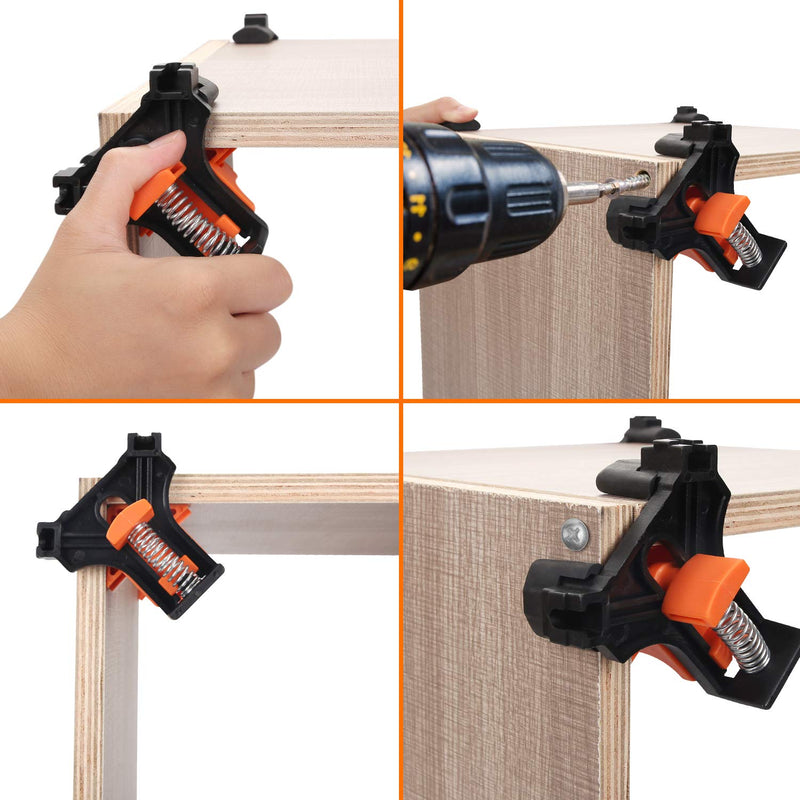 4pcs 90 Degree Angle Clamps, Corner 90° Woodworking Corner Clip, Right Angle Clip Fixer, Clamp Tool with Adjustable Hand Tools (4PCS7) 4PCS7 - NewNest Australia