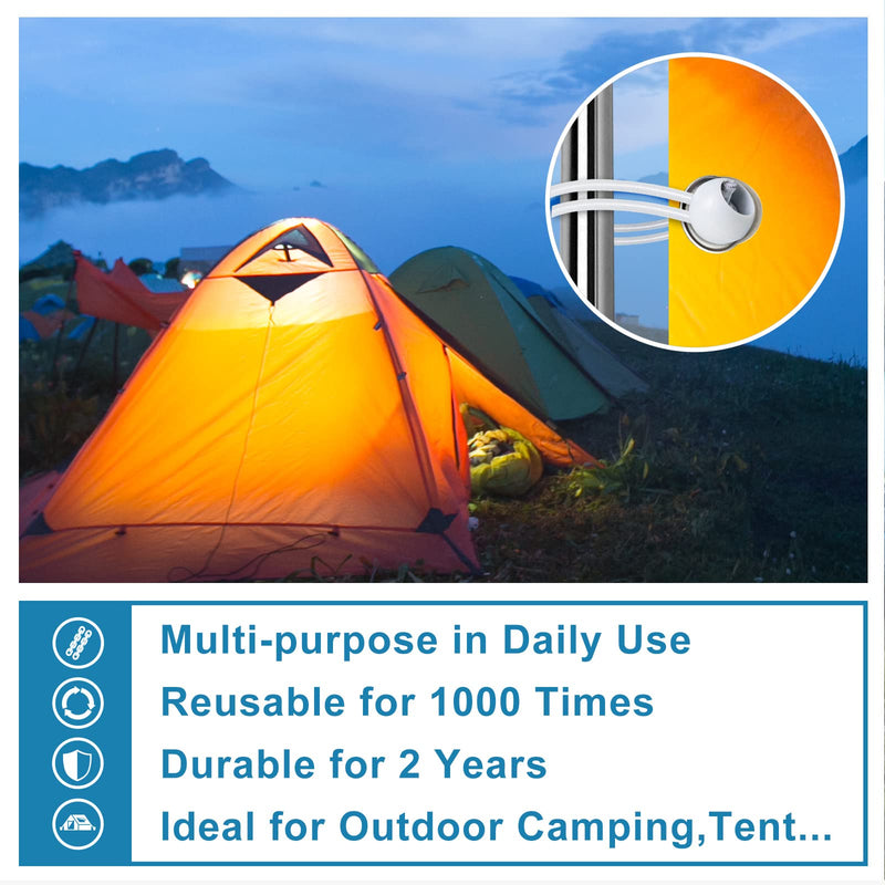 Ball Bungee Cords 4 Inch,50 PCS White Tarp Bungee Balls Heavy Duty Canopy Tarp Tie Cords for Camping, Shelter ,Cargo,Projector Screen,Tent Poles with UV Resistant - NewNest Australia