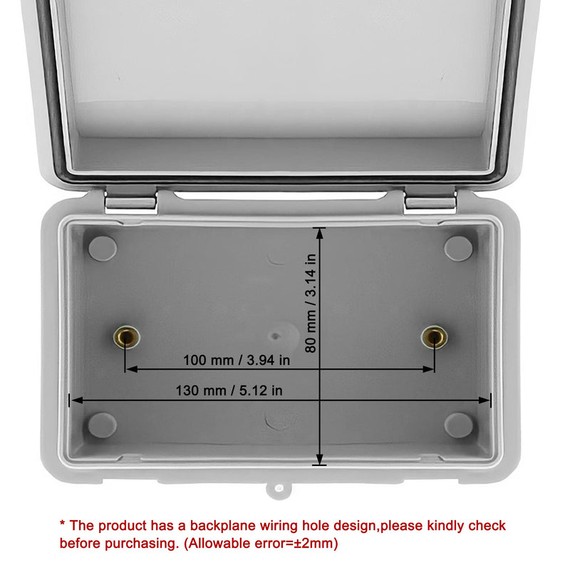 Sunnyglade ABS Plastic Dustproof Waterproof IP65 Junction Box Universal Durable Electrical Project Enclosure With Lock (3.9"x5.9"x2.8") 3.9"x5.9"x2.8" - NewNest Australia