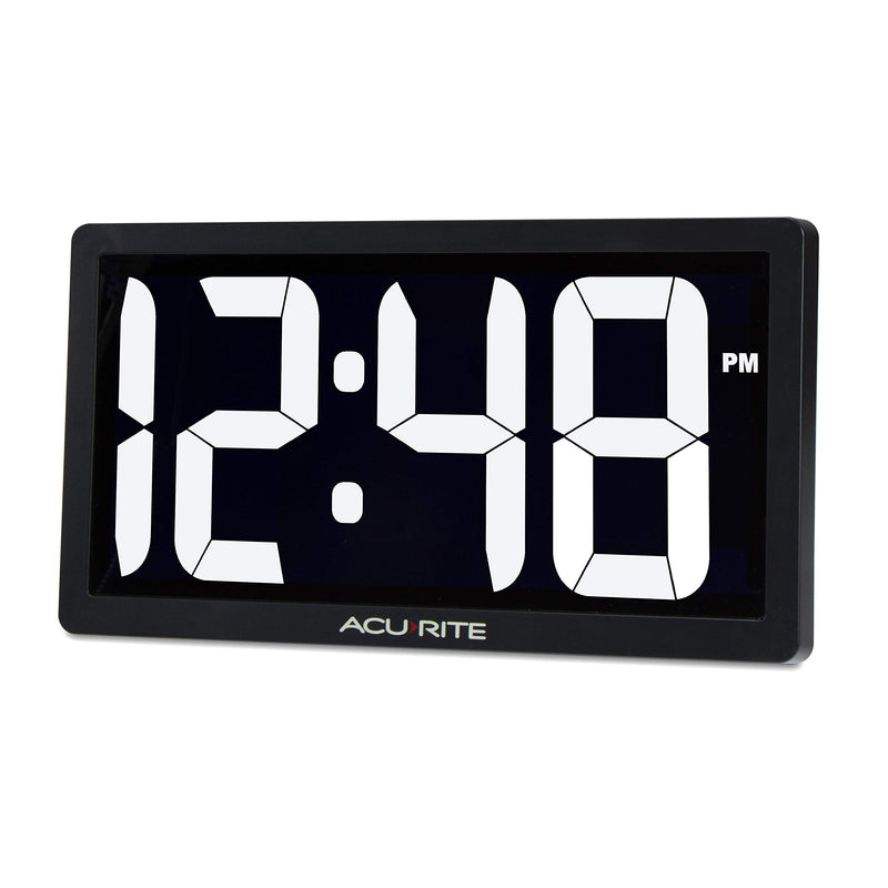 NewNest Australia - AcuRite 75114M 10-inch LED Digital Clock with Auto Dimming Brightness White 