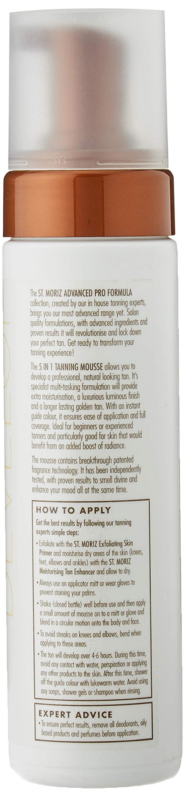 St. Moriz Advanced Pro Formula 5-in-1 Self Tanning Mousse, 200ml, Dark - NewNest Australia