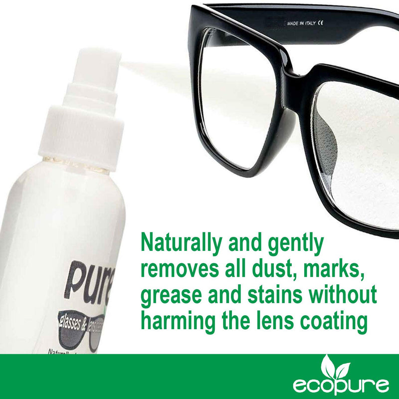 Glasses & Lens Cleaning Kit - 150ml. Contains Only Natural Ingredients. Gently Cleans All dust, Dirt, Marks and Stains from Spectacles, Sun Glasses and Reading Glasses Without harming The Coating. - NewNest Australia