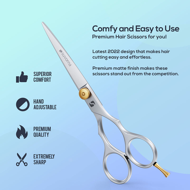 Suvorna 6 Inch Hair Scissors Professional Hairdressing Scissors - Hair Cutting Scissors - Barber Scissors - Hair Cutting Scissors - Hairdressing Scissors Children. Exclusively For Women/Men And Salon Use. - NewNest Australia