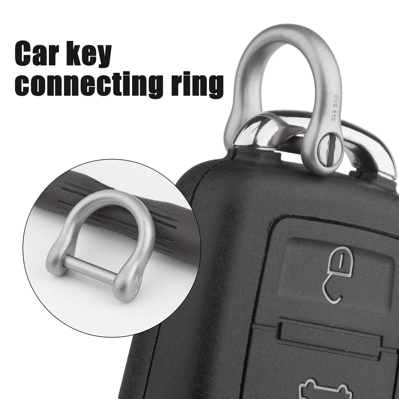 TISUR D-Rings with Screw Shackle Horseshoe U Shape Key Ring DIY Leather Craft Purse 2 pcs Matte 0.35''(mini) - NewNest Australia
