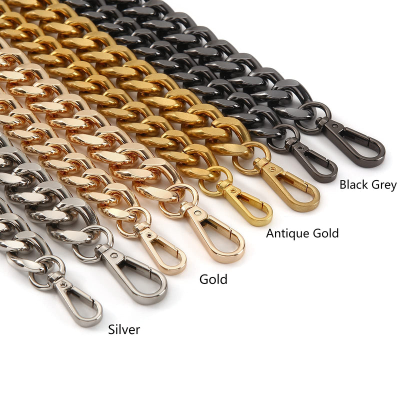 42‘’ Substantial Big Metal Cross-Body Chain Purse Strap Replacement for Mini Wallet,Waist Pack,Chest Bag (Antique Gold, Small) Antique Gold - NewNest Australia