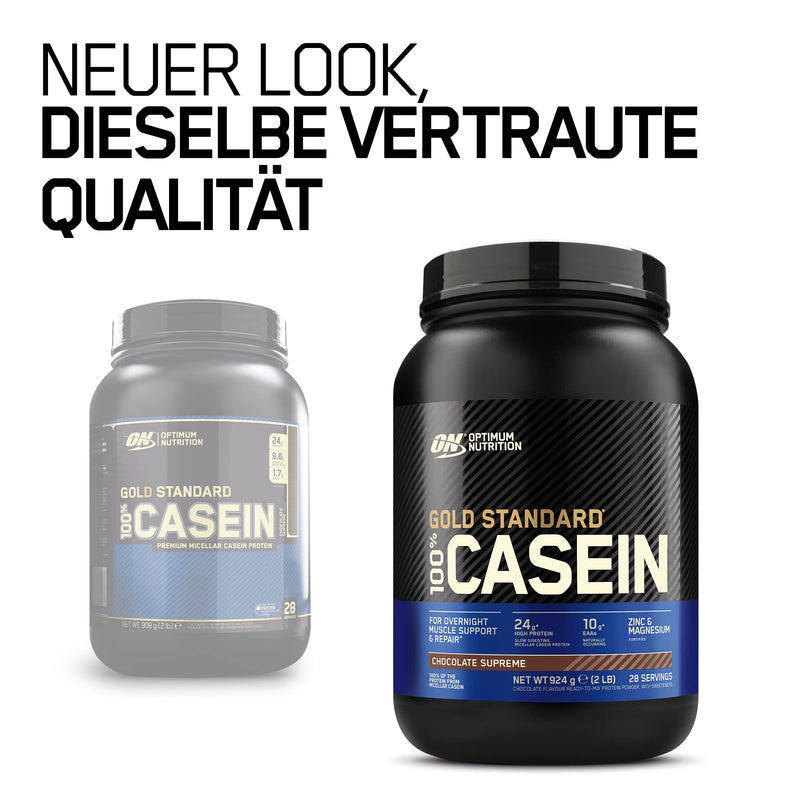 Optimum Nutrition Gold Standard 100% Casein Slow Breakdown Protein Powder with Zinc, Magnesium & Amino Acids, Promotes Muscle Growth & Repair Overnight, Chocolate Supreme, 28 Servings, 924g 924g (Pack of 1) - NewNest Australia