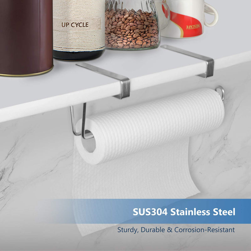 NewNest Australia - Stainless Steel Paper Towel Holder JSVER Under Cabinet Paper Towel Holder, Kitchen Towel Holder Modern Hanging No Drilling paper towel holder countertop for Kitchen, Pantry, Utility Room 