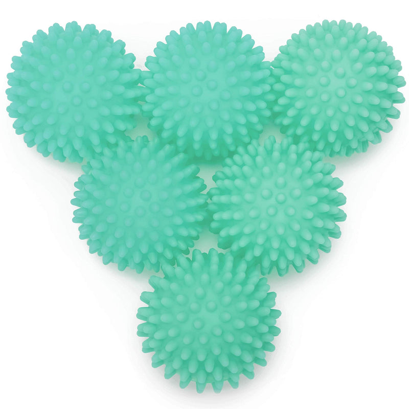 S&T INC. Reusable Laundry Dryer Balls, Soften and Fluff Laundry, Blue, 2.5 in, 6 Pack - NewNest Australia